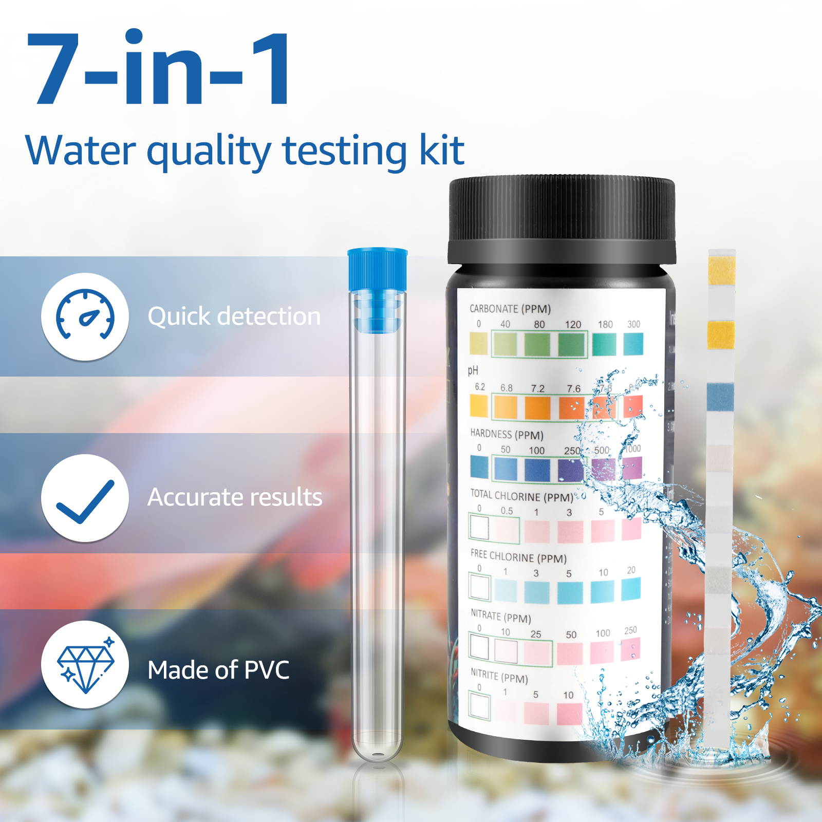 100Pcs 7 in 1 Aquarium Test St - Water Testing Kit 리뷰 및 가격